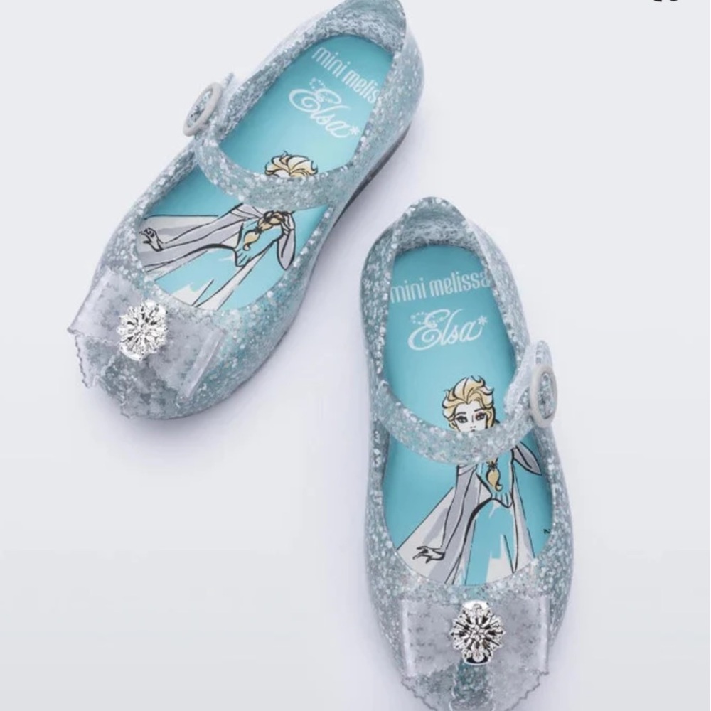 Mini Melissa Glittery Elsa Ballerina Shoes